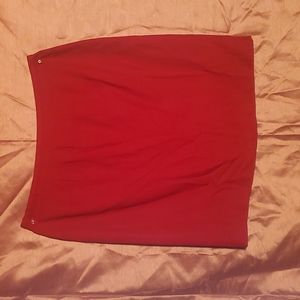 NORTON MC NAUGHTON RED WOOL SKIRT